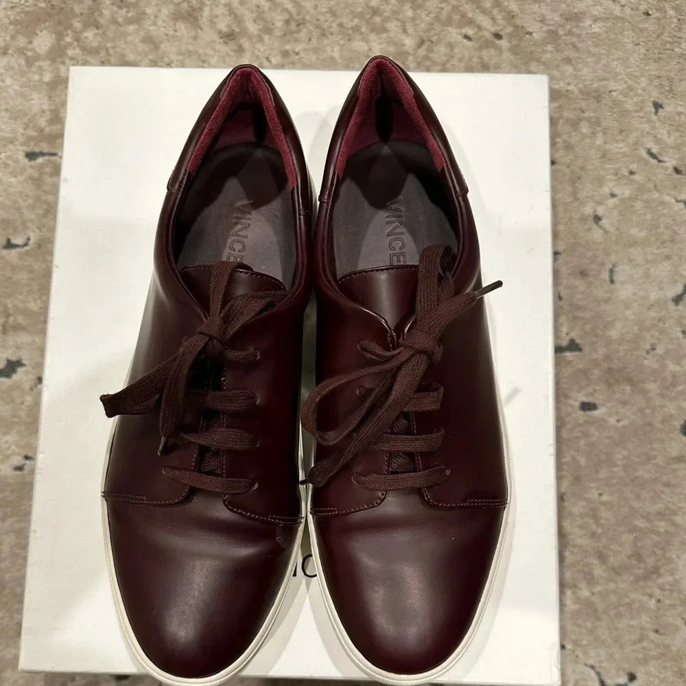 Vince Bale Leather Casual Sneakers size 8.5 - Picture 3 of 8